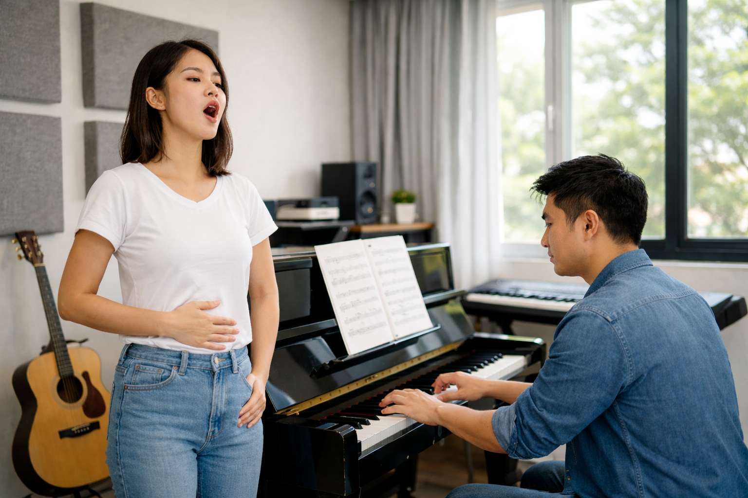 Phân phối hơi đều giúp câu hát dài và mượt hơn.