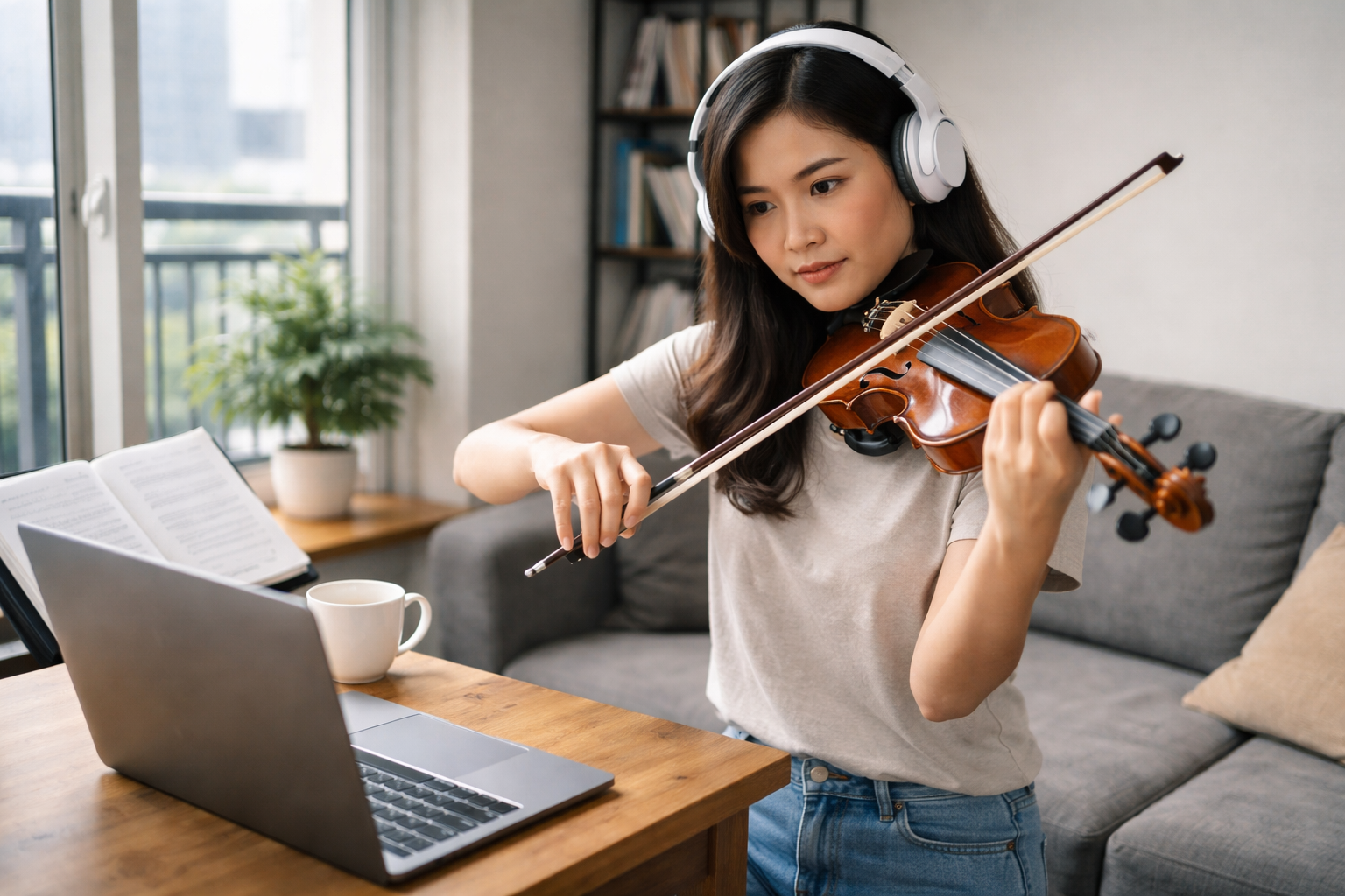 Học viên tương tác trực tiếp với giáo viên trong buổi học online.