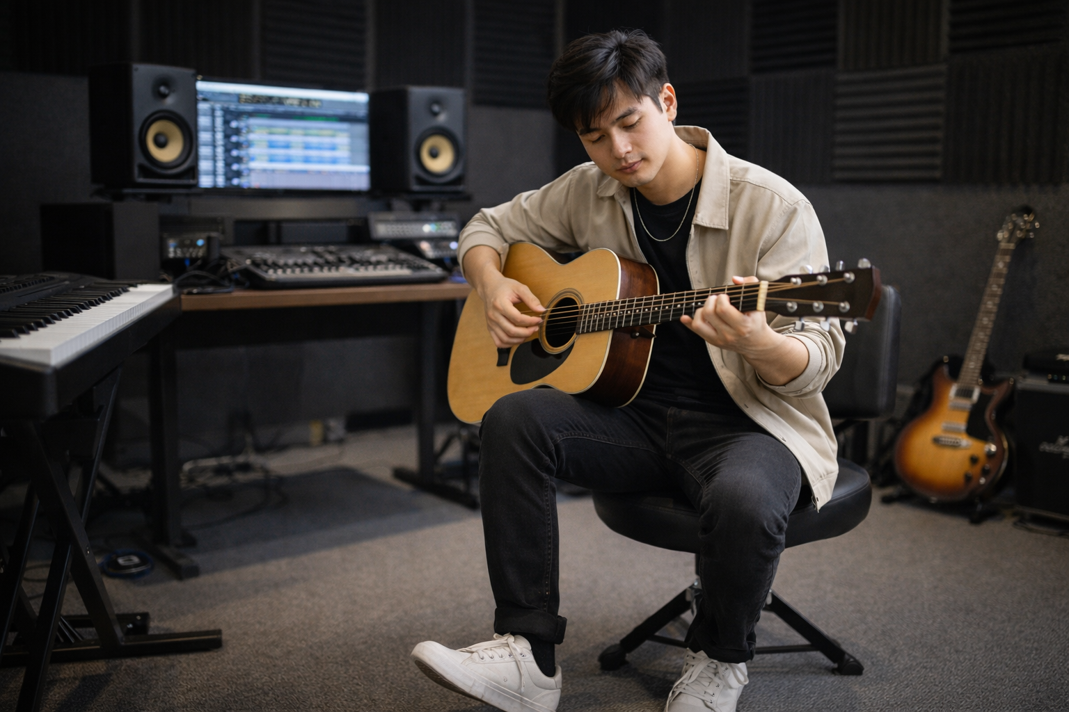 Thuộc bài trước khi đàn giúp việc vừa đàn vừa hát nhẹ nhàng hơn.