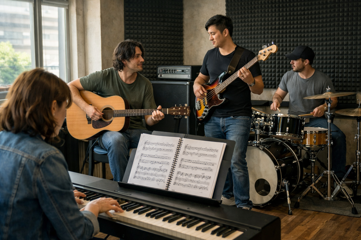 Tổng phổ giúp các nhạc công phối hợp chính xác khi luyện tập.