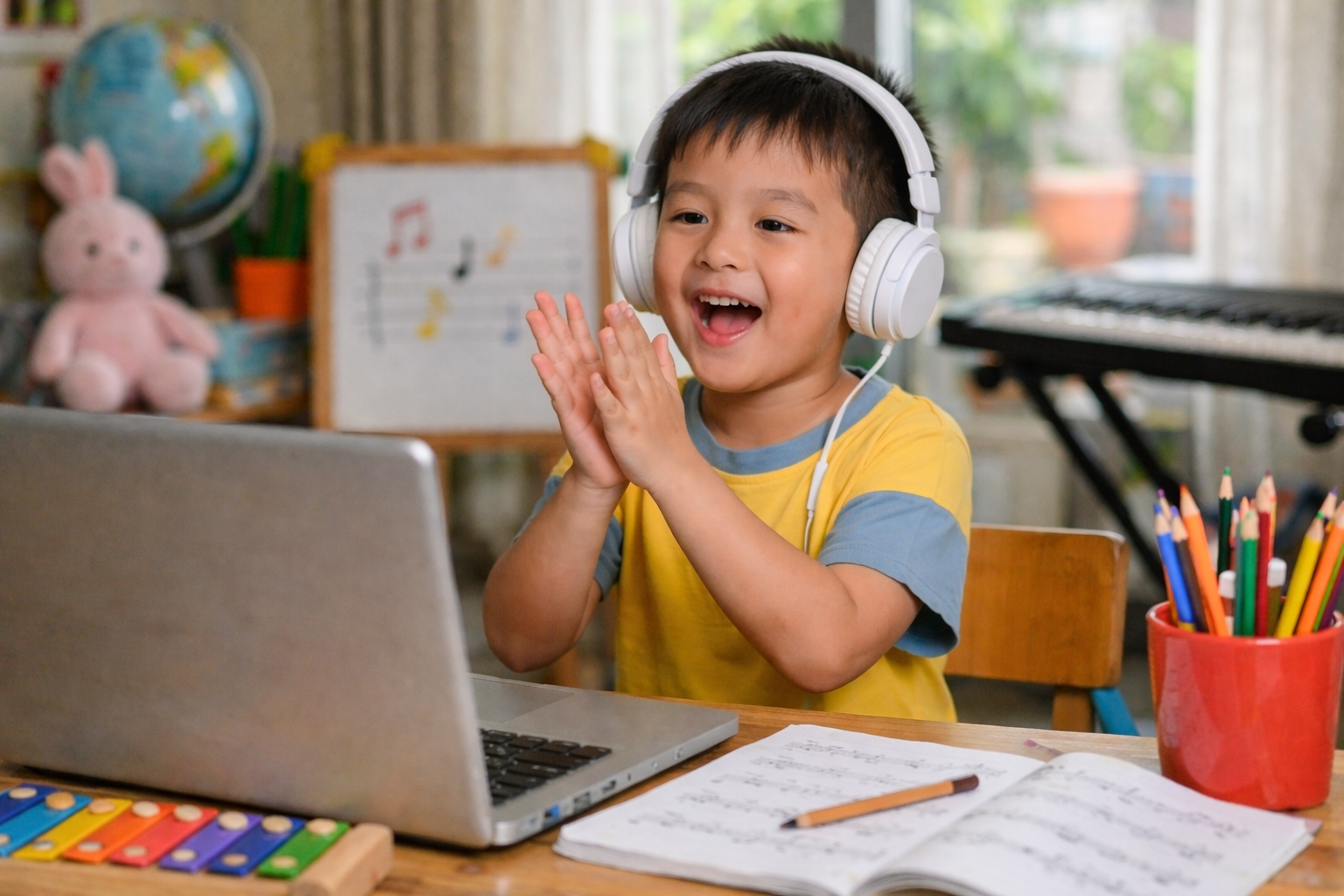  Trẻ phát triển cảm âm và nhịp điệu thông qua các hoạt động tương tác vui nhộn.
