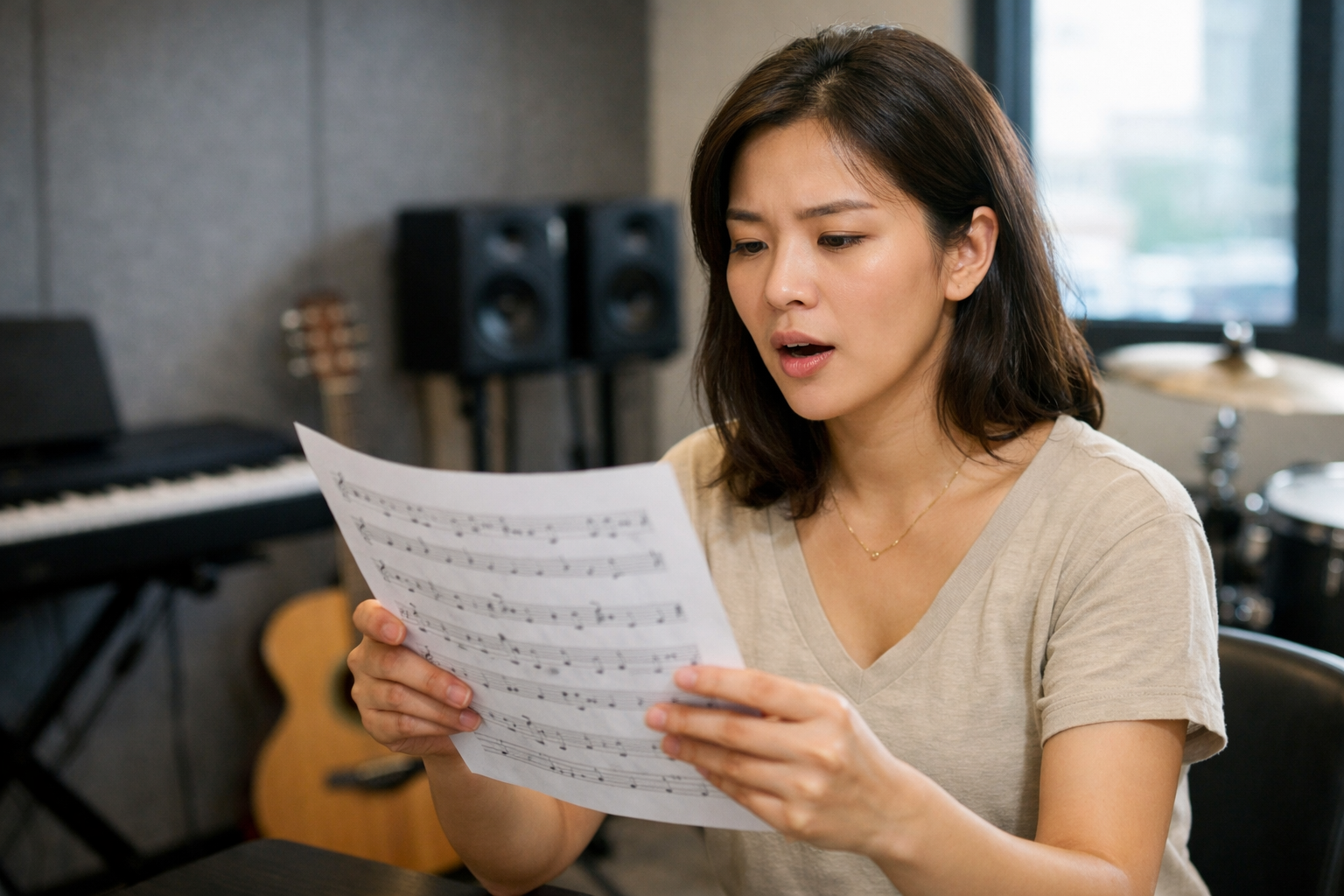 Xướng âm yêu cầu kết hợp đọc nhạc và kiểm soát giọng cùng lúc.