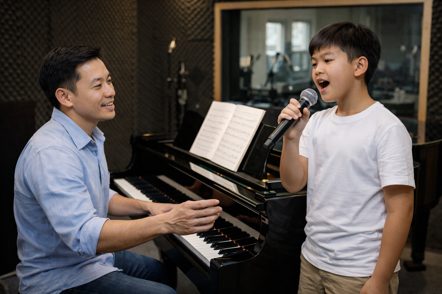 Không gian học thanh nhạc chuyên nghiệp tại Duytieu Music.