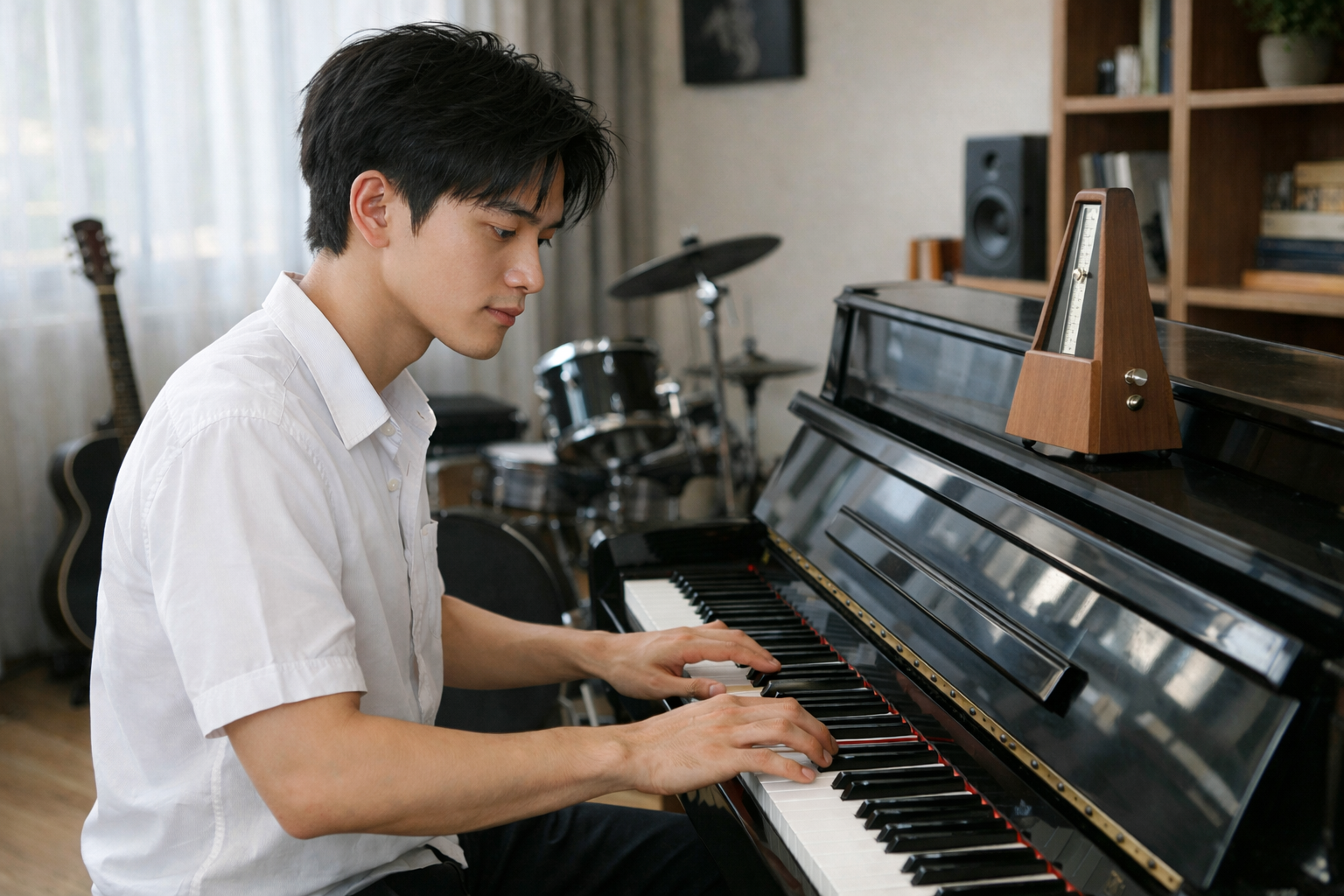 Luyện gam và hợp âm là phần quan trọng trong luyện thi piano.