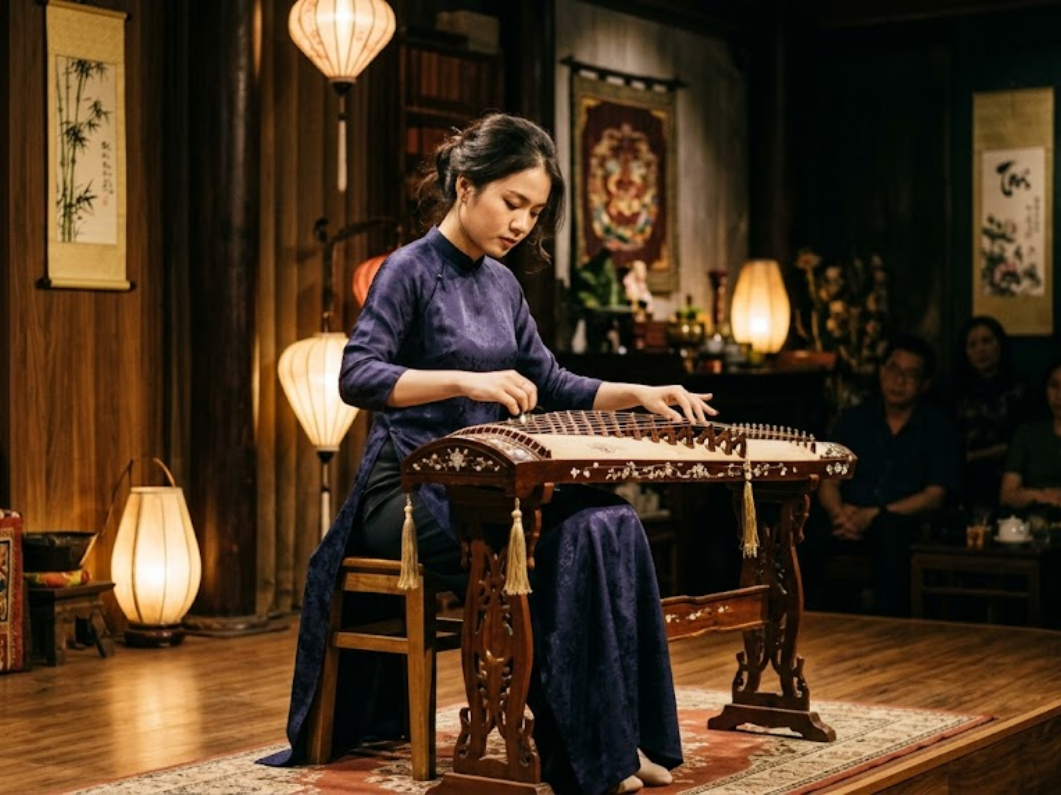 Học viên có thể biểu diễn đàn tranh sau khi hoàn thành khóa học.
