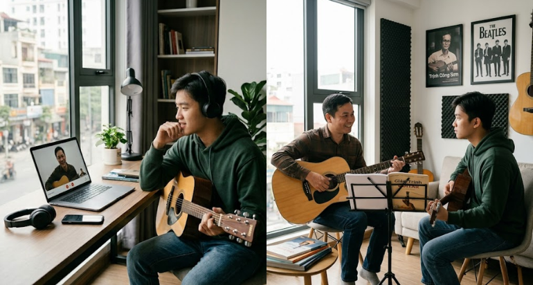 Học Guitar Online Hay Offline: Đâu Là Lựa Chọn Phù Hợp Với Bạn