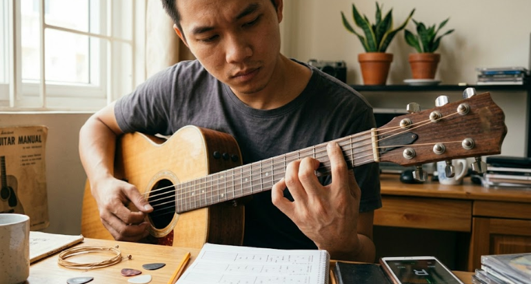Luyện tay trái mỗi ngày giúp cải thiện kỹ thuật nhanh chóng.