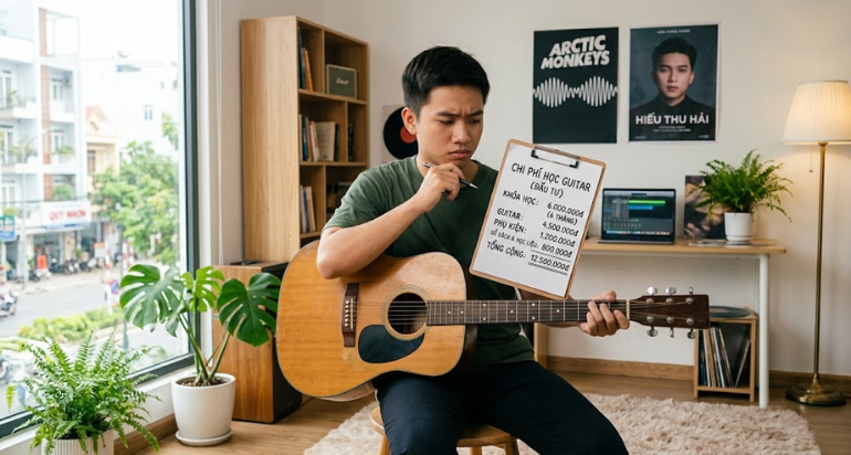 Học Guitar Tốn Bao Nhiêu Tiền Cho Người Mới Bắt Đầu