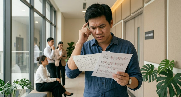 Thiếu luyện tập thực tế khiến thí sinh dễ mất bình tĩnh.