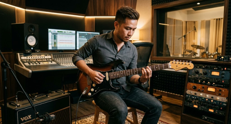 Guitar Điện giúp thể hiện cá tính và phong cách âm nhạc hiện đại.