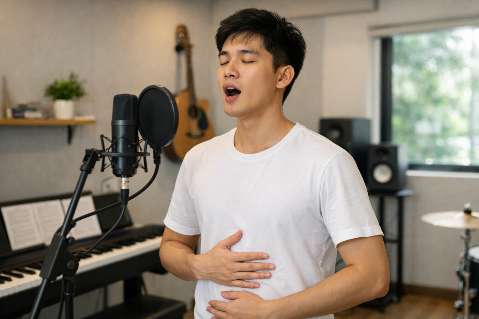 Kiểm soát hơi thở giúp giọng hát ổn định và bền hơn.