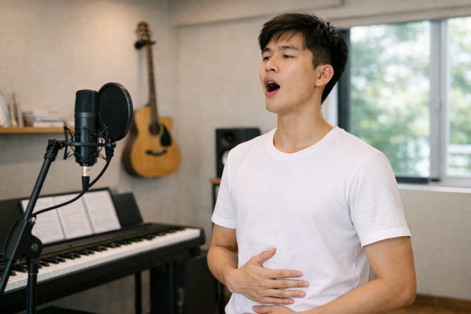 Các bài tập giữ nốt giúp cải thiện khả năng kiểm soát hơi thở.