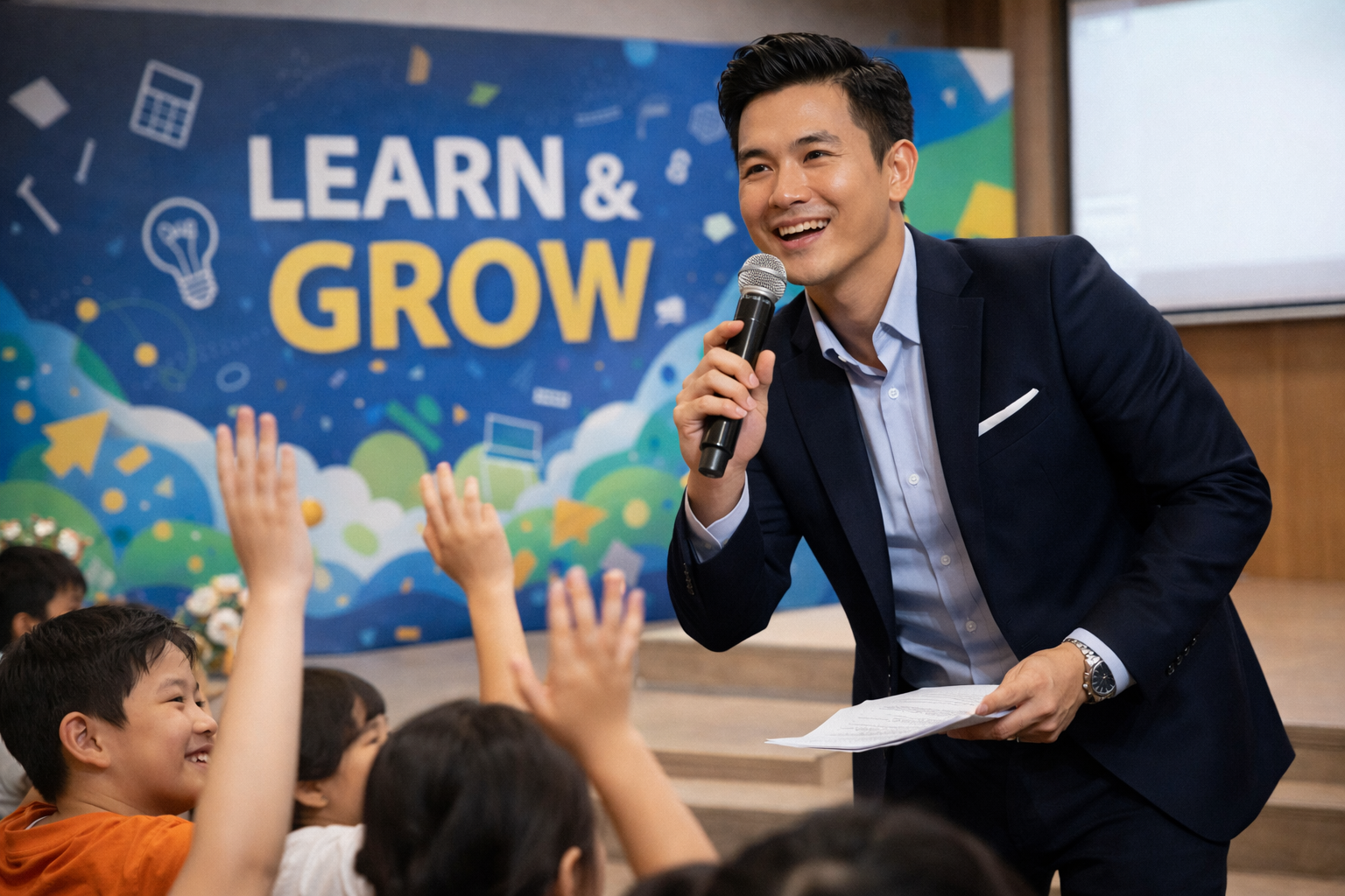 MC chương trình giáo dục – thiếu nhi với phong cách trẻ trung, năng động và truyền cảm hứng.