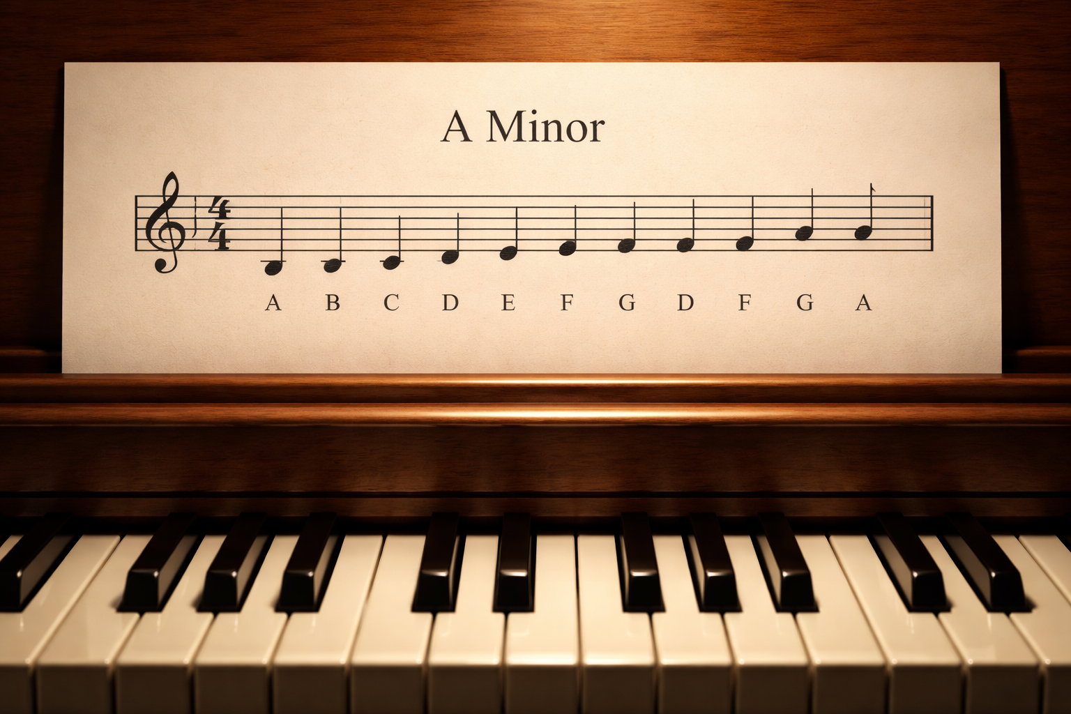 Gam A Thứ tự nhiên có cấu trúc cung – nửa cung khác với gam Trưởng.