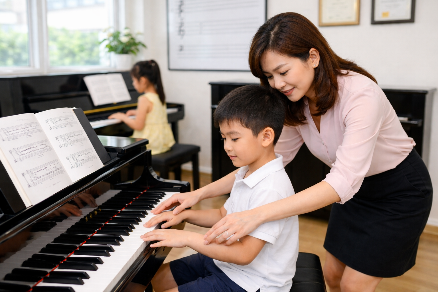 Bài tập 5 ngón giúp trẻ làm quen bàn phím và phát triển sức mạnh ngón tay