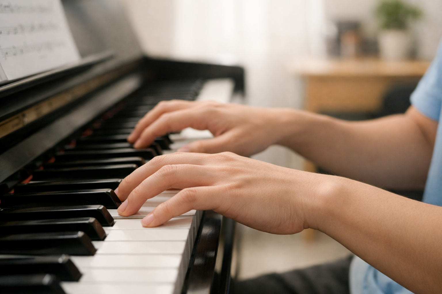 Cổ tay thả lỏng giúp ngón tay linh hoạt và bền hơn.