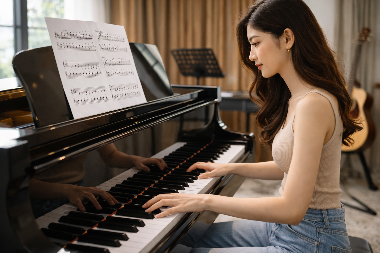 Luyện gam đều đặn giúp tăng độ linh hoạt và kiểm soát ngón tay.