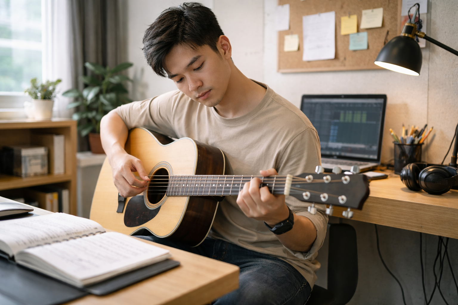 Luyện tập đều đặn mỗi ngày giúp kỹ năng guitar tiến bộ nhanh hơn.