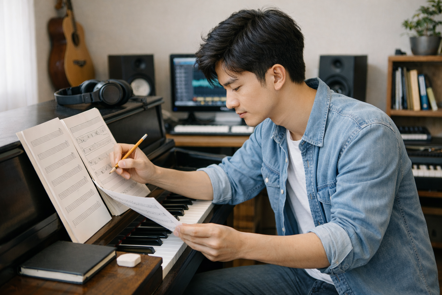 Viết giai điệu trên khuông nhạc là kỹ năng quan trọng khi thi sáng tác.