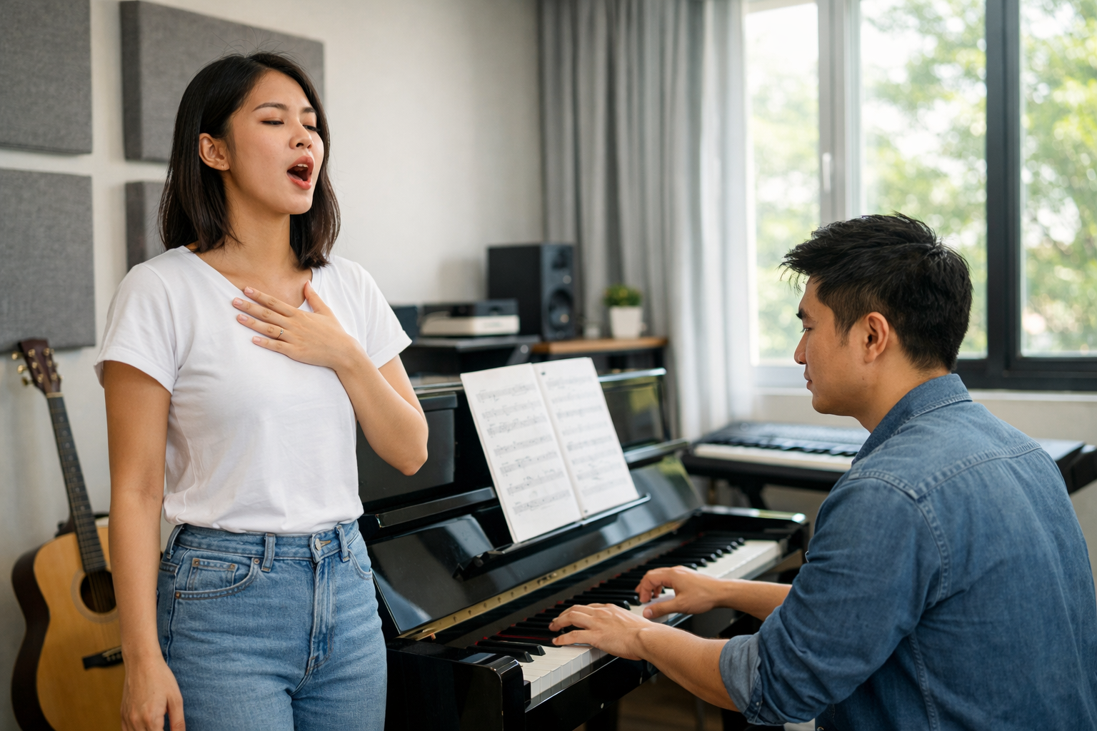 Giữ hơi ổn định giúp người hát duy trì câu hát dài và rõ ràng hơn.