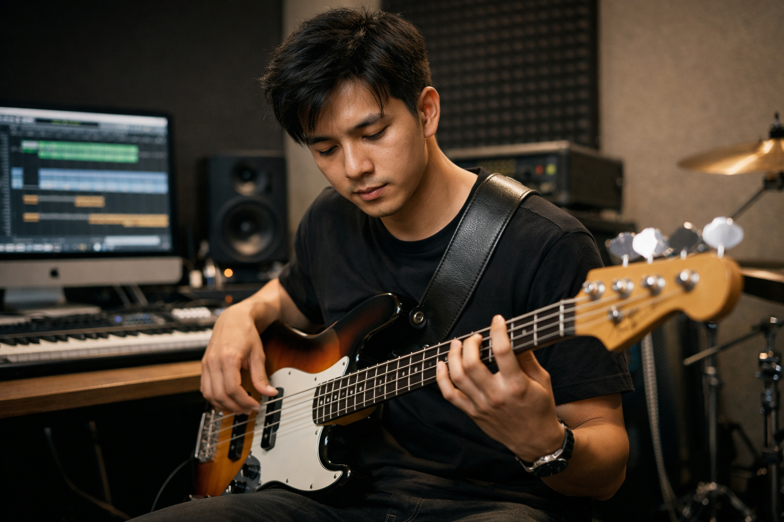 Học bass 1-1 giúp cải thiện groove và kỹ thuật rõ rệt.