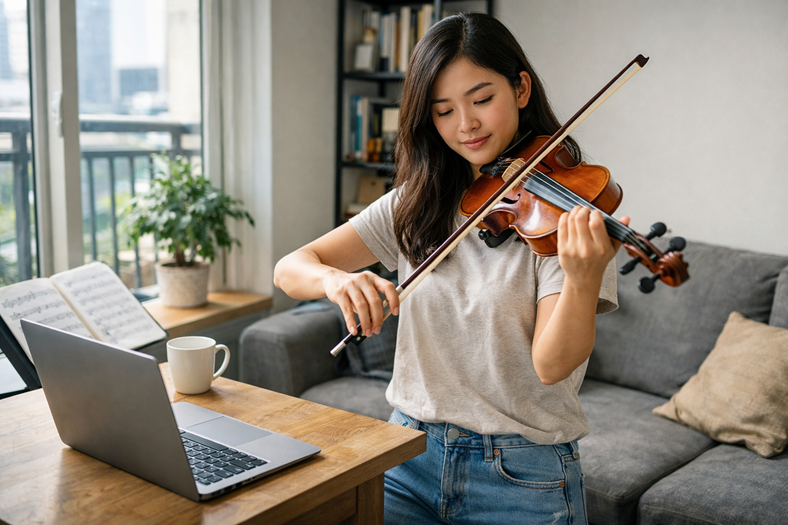 Người Việt ở nước ngoài vẫn có thể học violin bài bản ngay tại nhà.