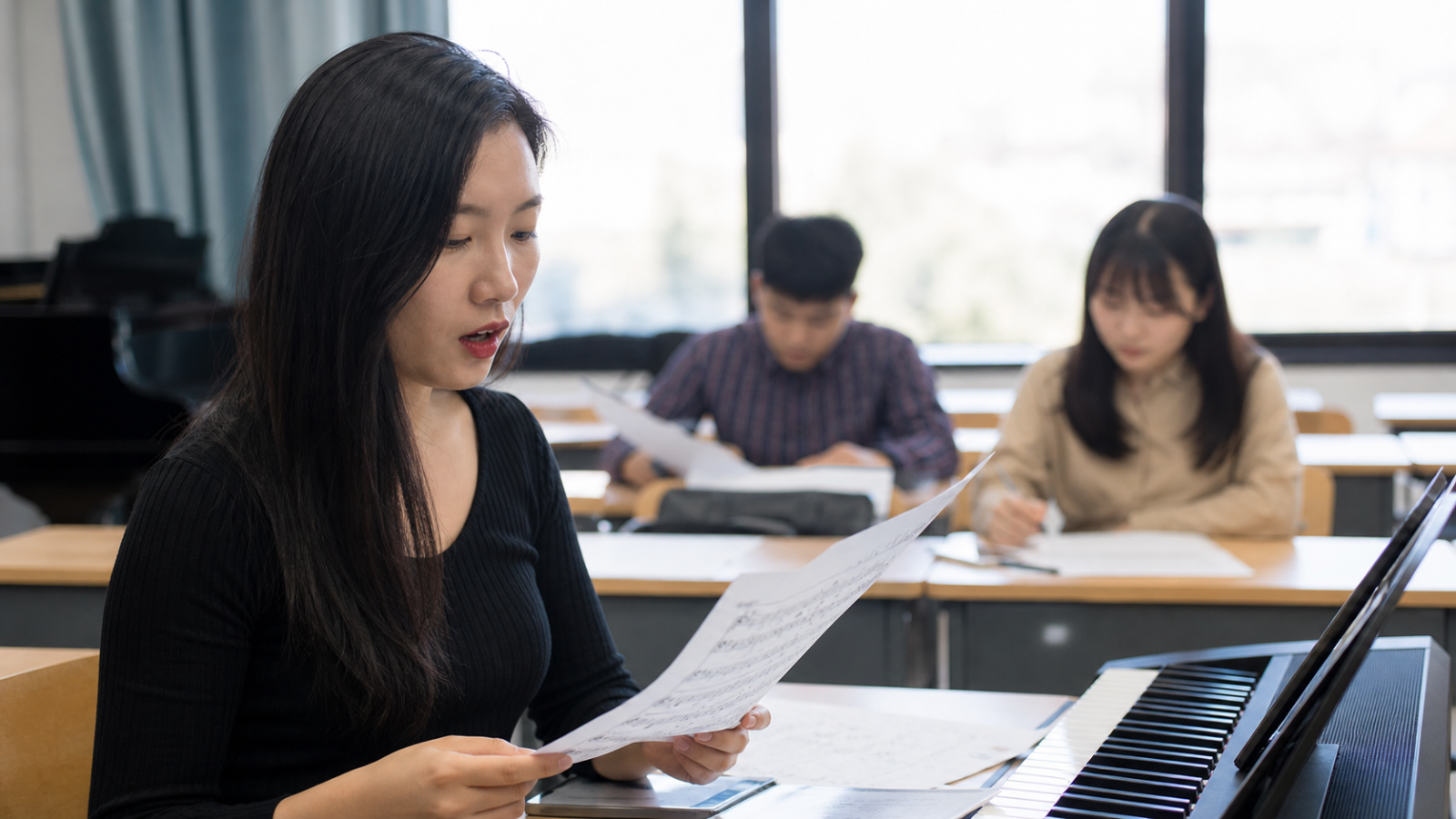 Ngành Sư phạm Âm nhạc đào tạo cả kỹ năng và phương pháp giảng dạy.