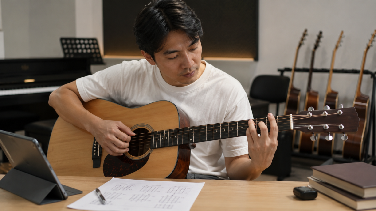 Các hợp âm trong tone C giúp người mới dễ tiếp cận guitar đệm hát hơn.