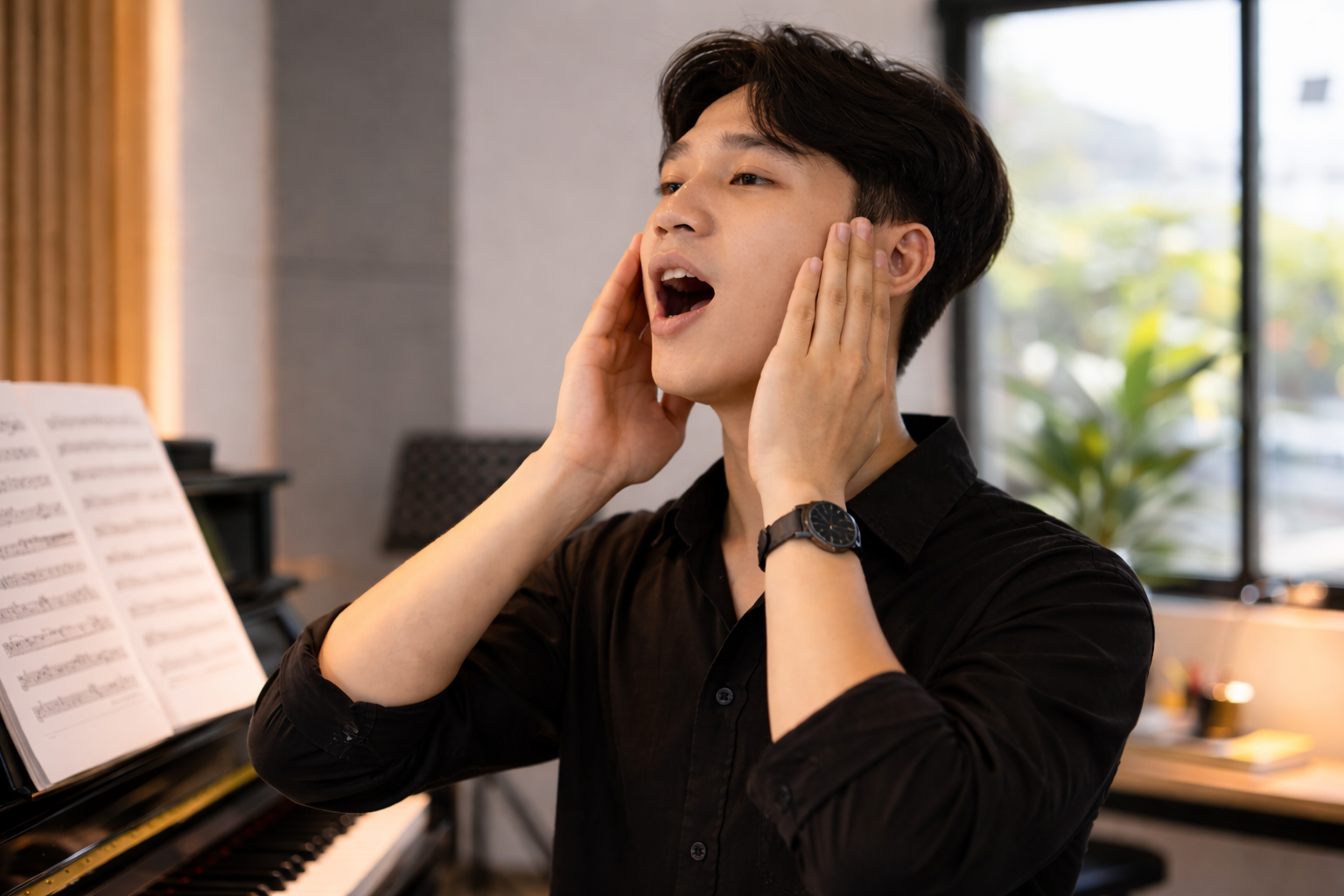 Cảm nhận rung động giúp xác định vị trí âm thanh khi hát.