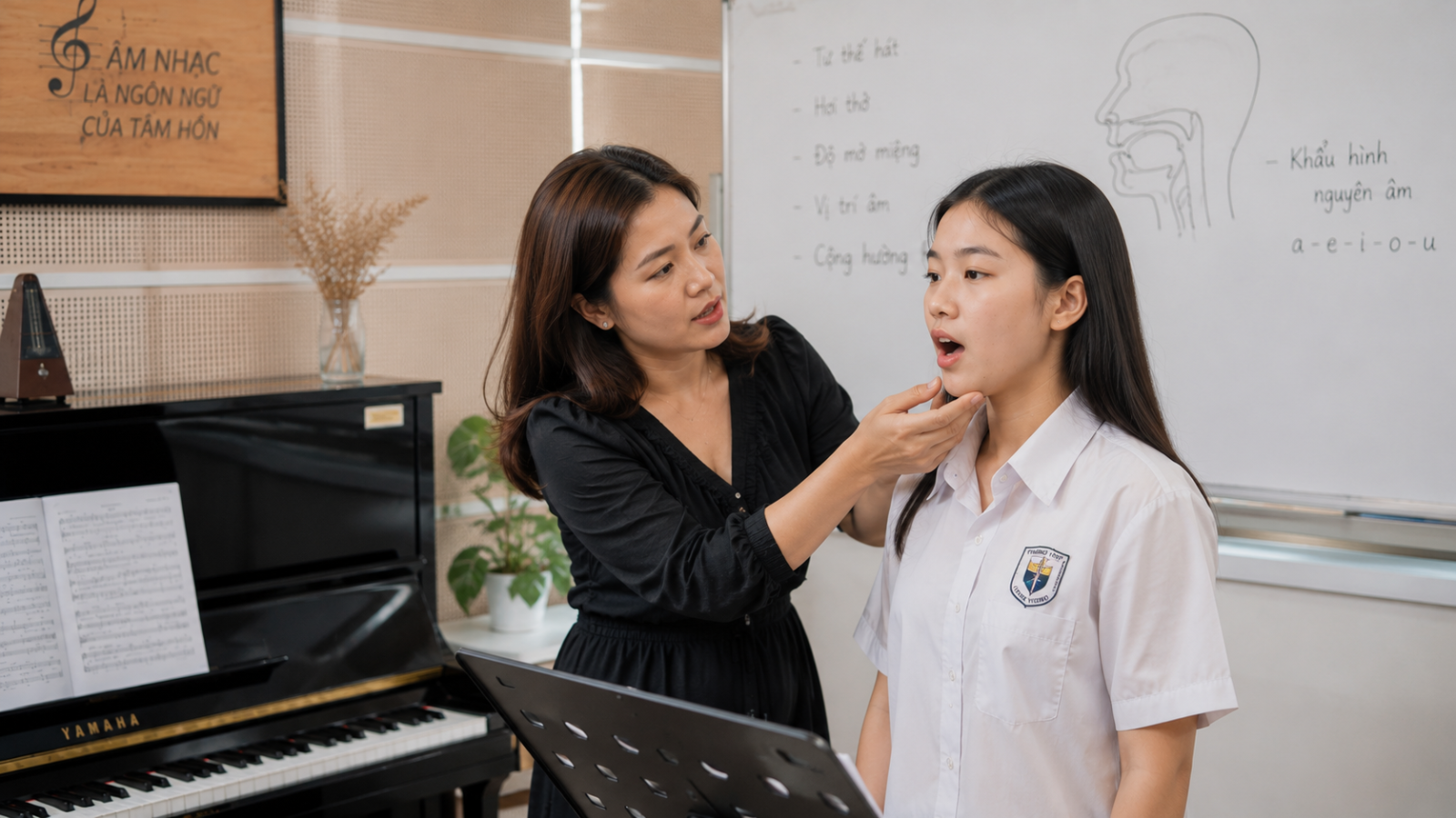 Sự đồng hành uốn nắn trực tiếp của giáo viên giúp học viên nhận ra lỗi sai lập tức và tiến bộ vượt bậc sau từng buổi học.