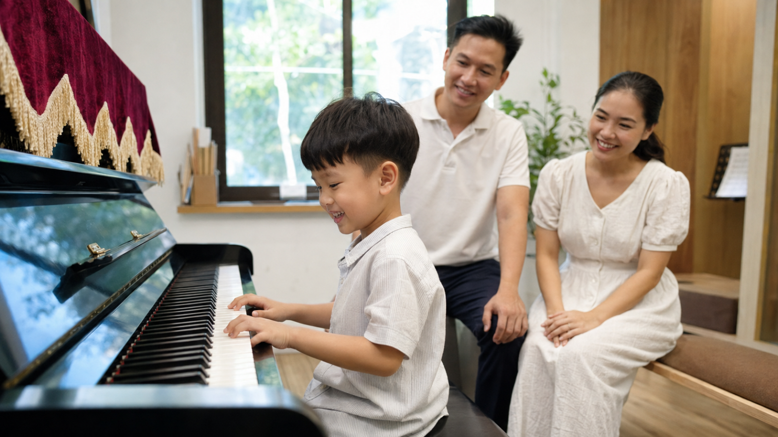 Việc tự chơi được một bài hát giúp trẻ có thêm sự tự tin và hứng thú học Piano