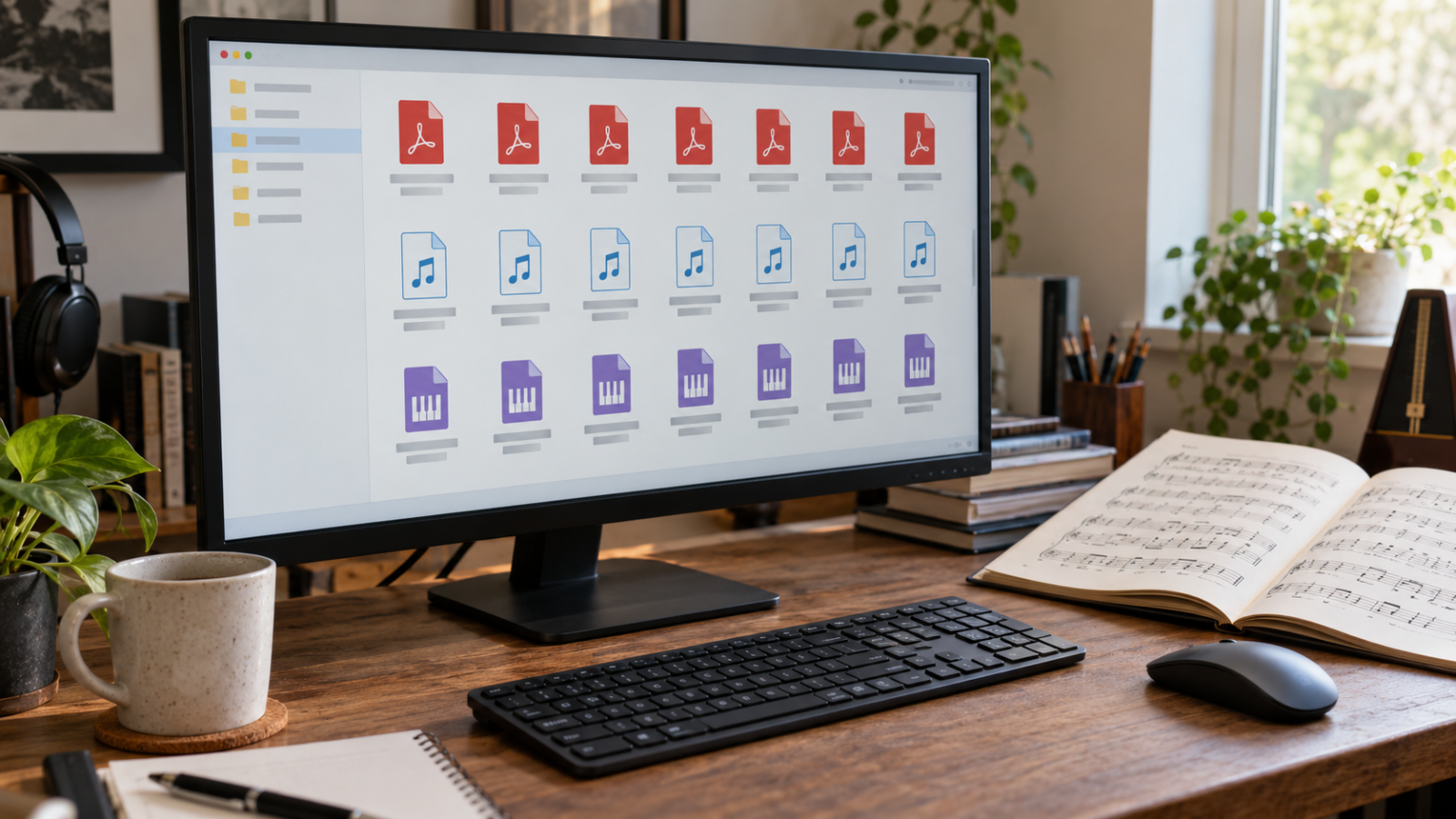 Mỗi định dạng file có một vai trò khác nhau trong quá trình lưu trữ sheet nhạc điện tử