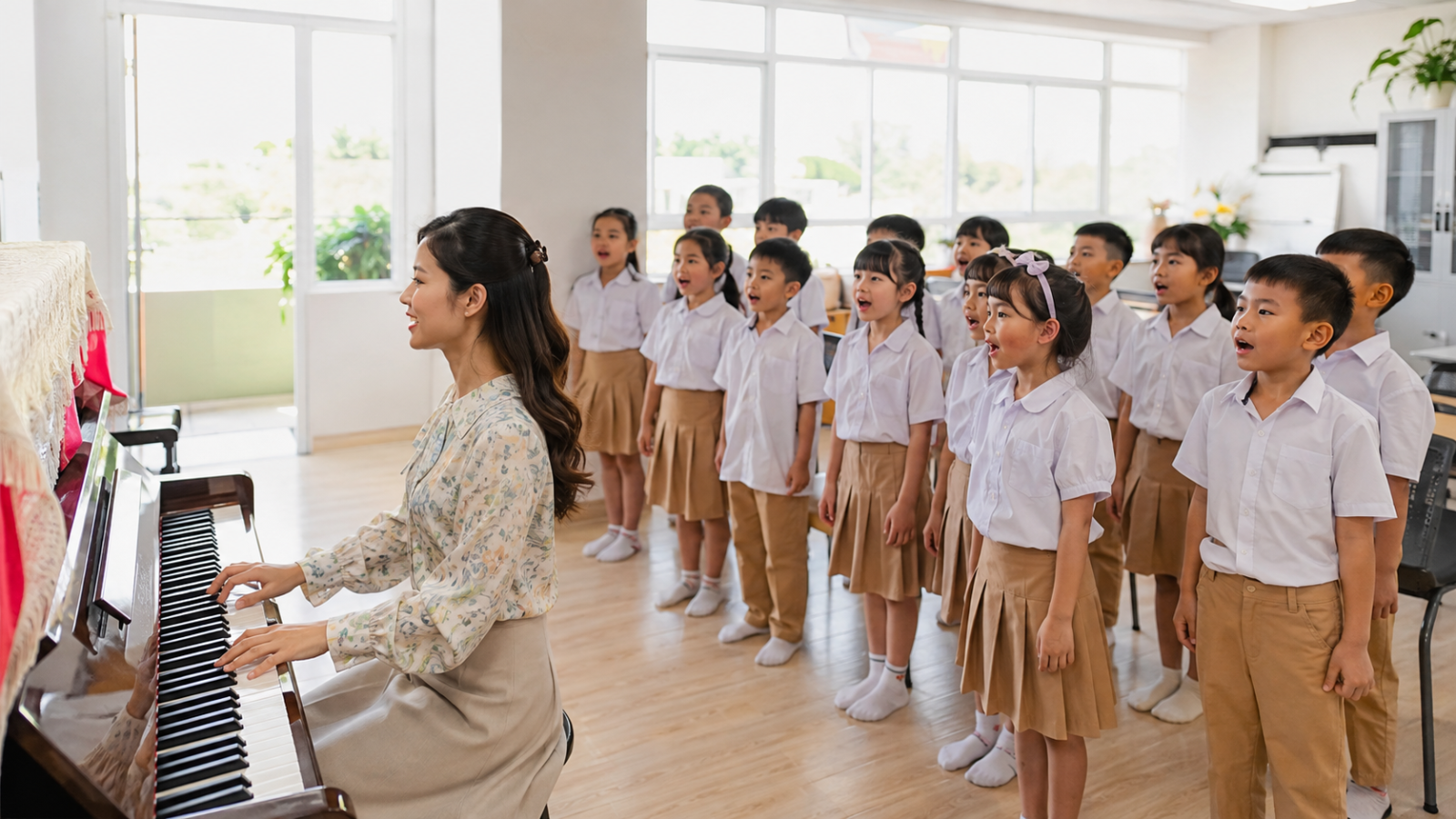 Đệm hát giúp tiết học Âm nhạc trở nên sinh động và cuốn hút hơn.