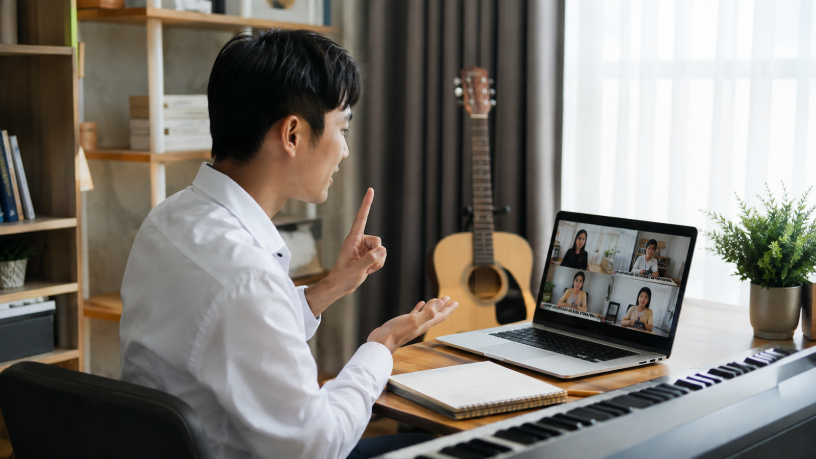 Ngày càng nhiều giáo viên Âm nhạc lựa chọn hình thức giảng dạy trực tuyến.
