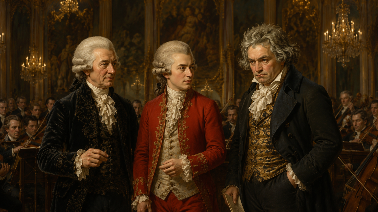Haydn, Mozart và Beethoven là ba đại diện tiêu biểu nhất của trường phái Cổ điển Vienna.