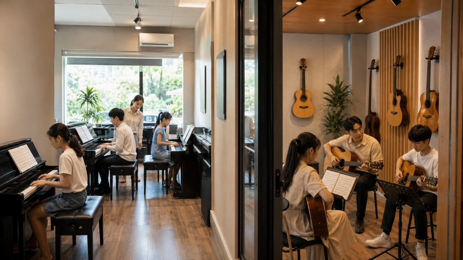Duytieu Music Education mang đến không gian học tập hiện đại cùng nhiều khóa học âm nhạc bám sát mục tiêu thực tế của từng học viên.