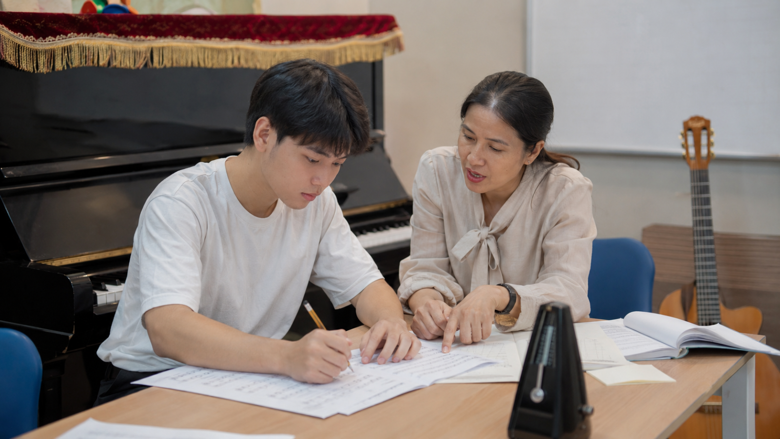 Chuẩn bị sớm các kỹ năng Nhạc lý, Thẩm Âm, Ký Xướng Âm và Tiết Tấu giúp thí sinh chủ động hơn khi luyện thi