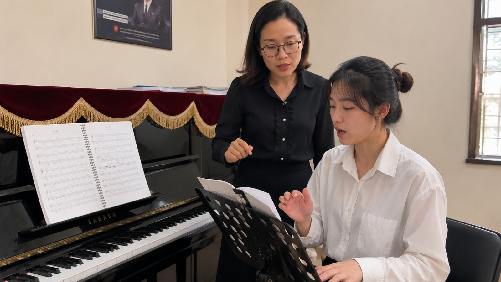Kết hợp thẩm âm và Ký xướng âm giúp người học liên kết âm thanh với nốt nhạc trên bản nhạc