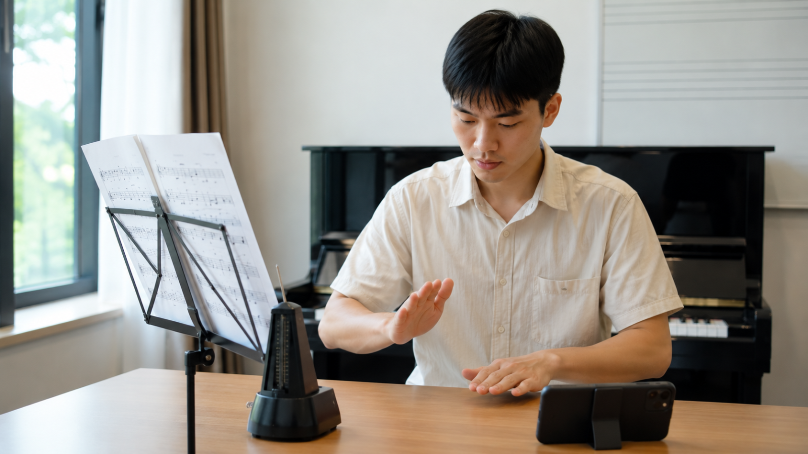 Ghi âm quá trình luyện tập giúp người học dễ phát hiện những lỗi tiết tấu mà mình khó nhận ra khi đang gõ