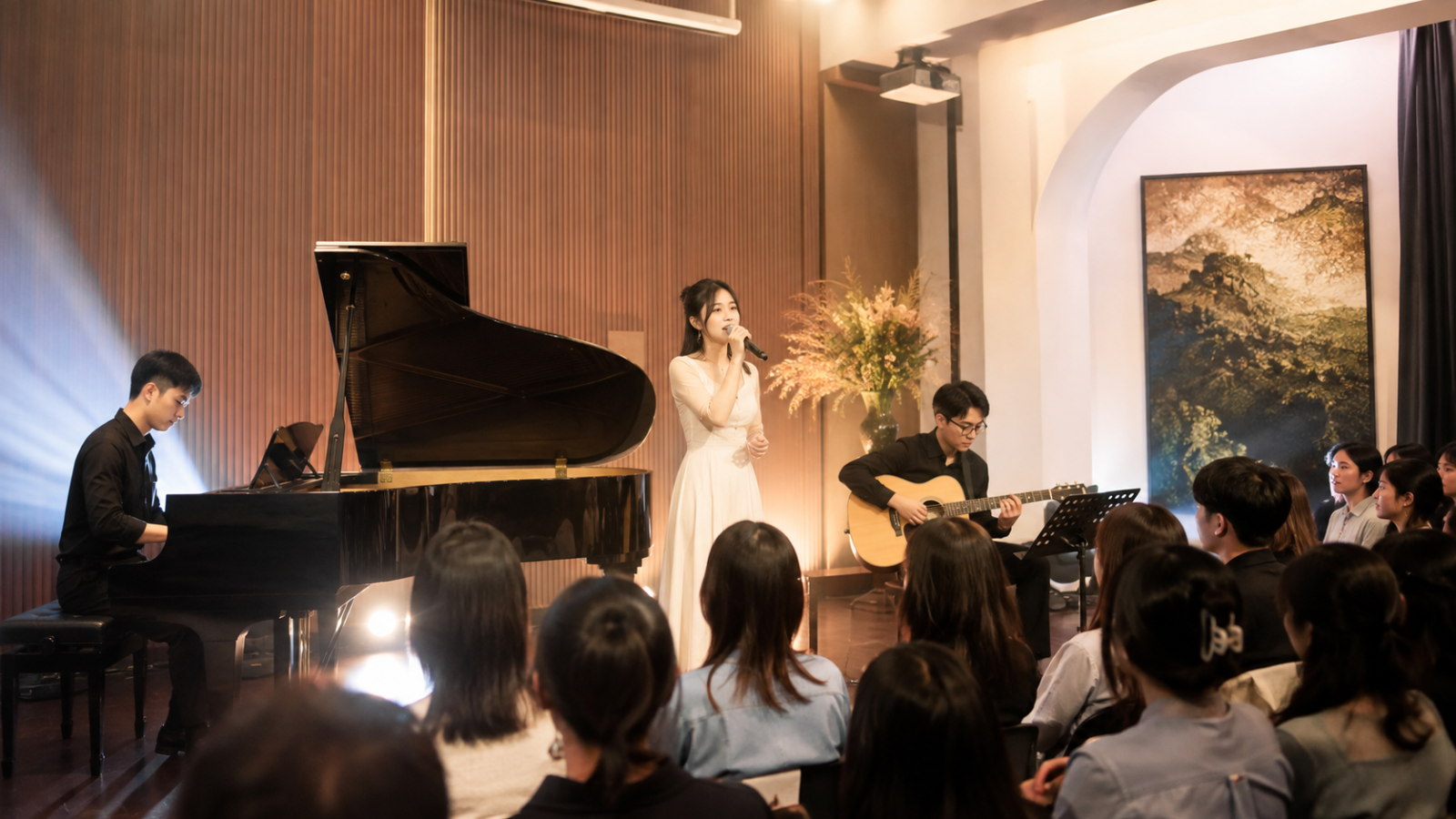 Nhiều sinh viên Sư phạm Âm nhạc tích cực tham gia biểu diễn để tích lũy kinh nghiệm thực tế.