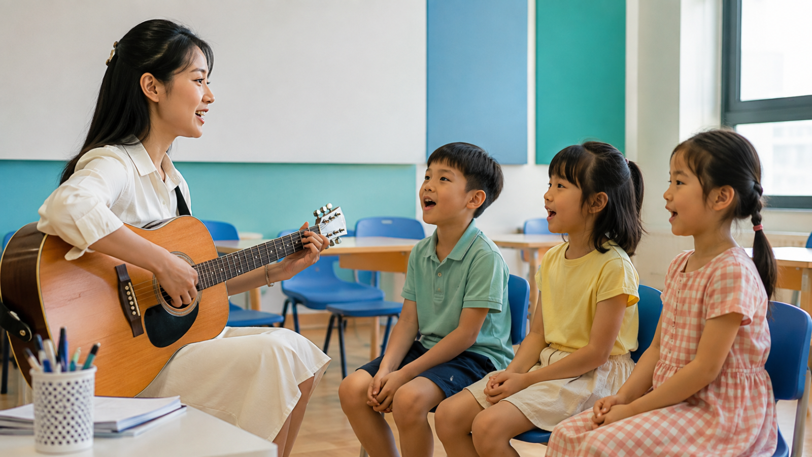 Guitar là nhạc cụ được ứng dụng rộng rãi trong giảng dạy Âm nhạc.
