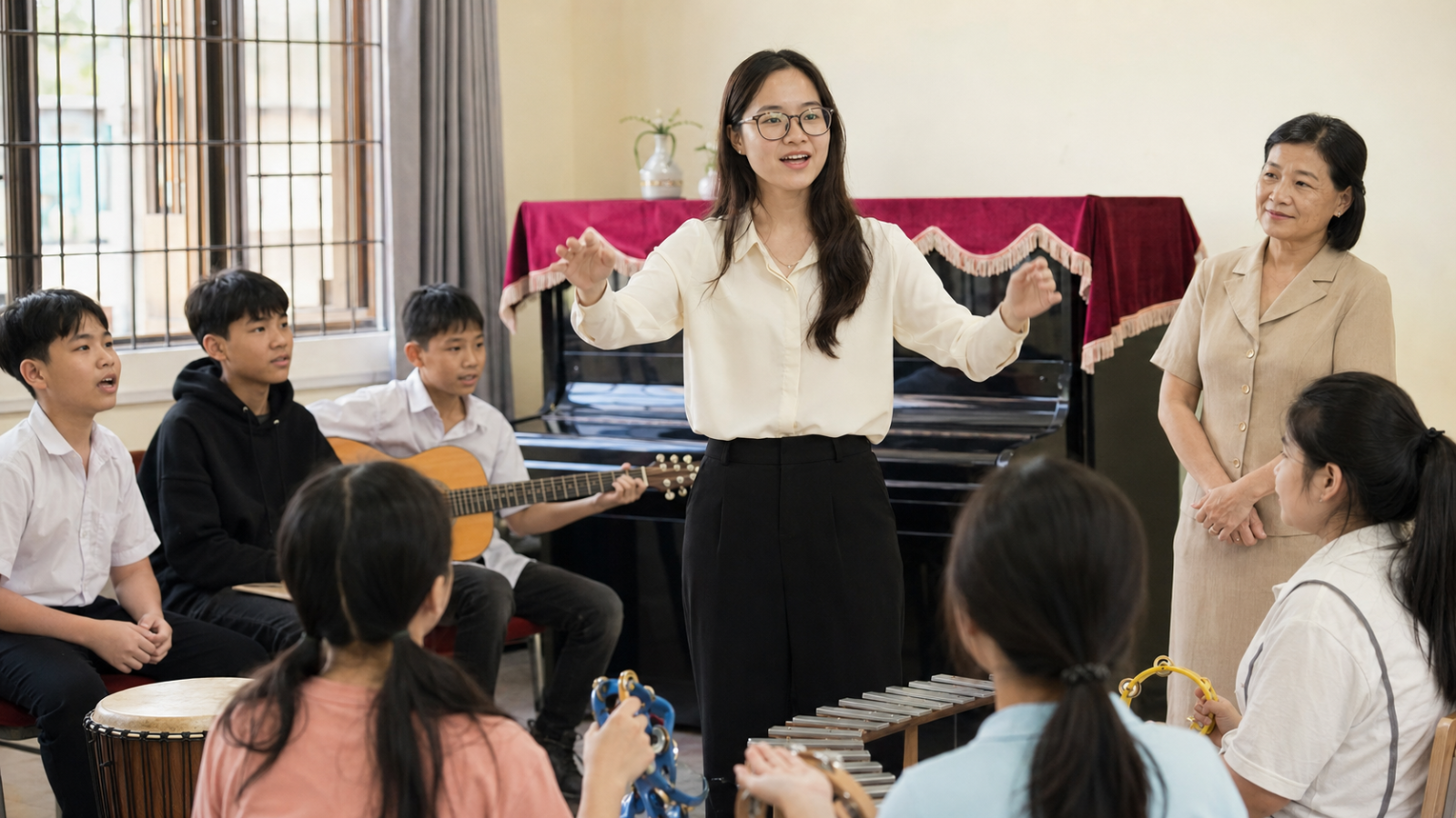 Thực tập sư phạm giúp sinh viên làm quen với công việc giảng dạy âm nhạc thực tế