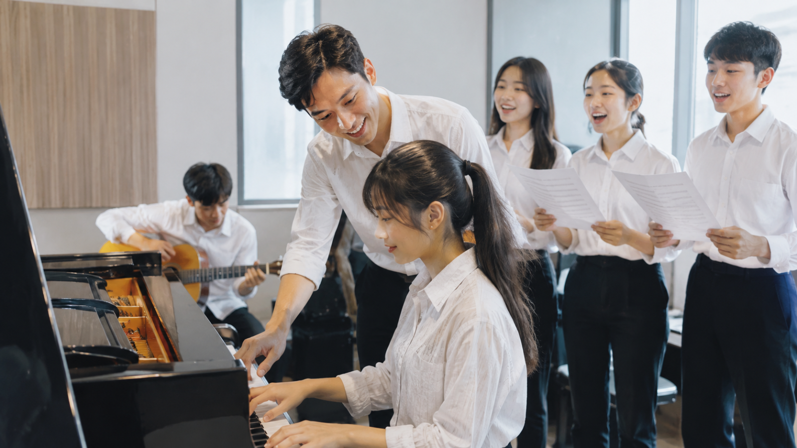 Yêu thích âm nhạc và thích chia sẻ kiến thức là những tố chất quan trọng của giáo viên Âm nhạc.