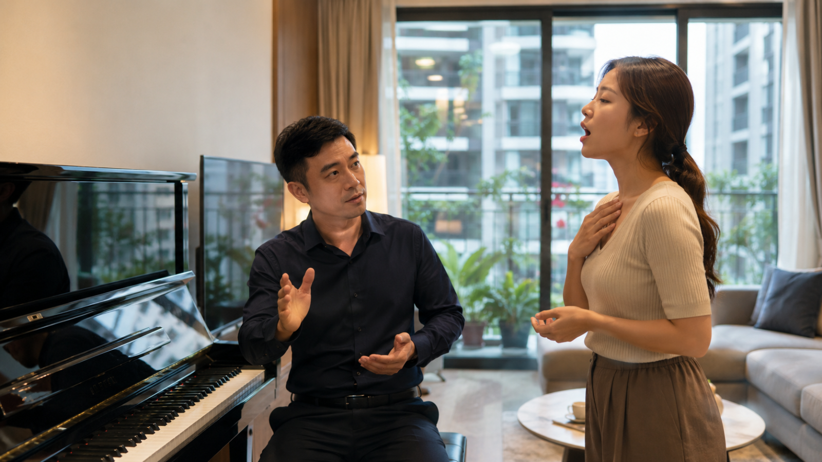 Gia sư thanh nhạc tại nhà giúp học viên thoải mái và dễ tiếp thu hơn.