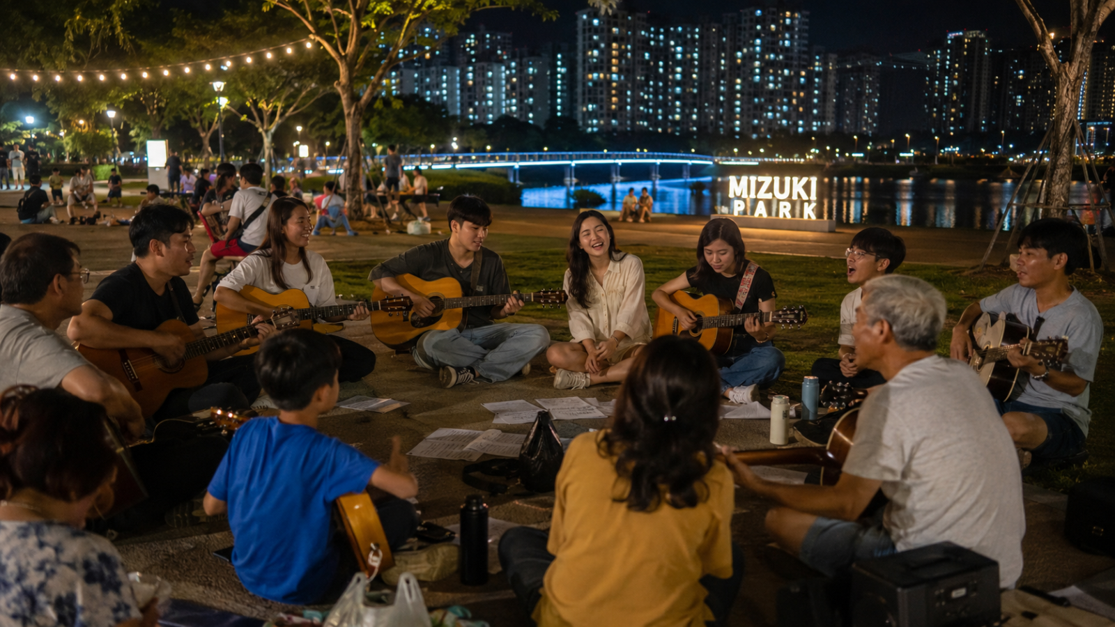 Hoạt động sinh hoạt CLB Guitar vào tối thứ 7 tại Mizuki Park.