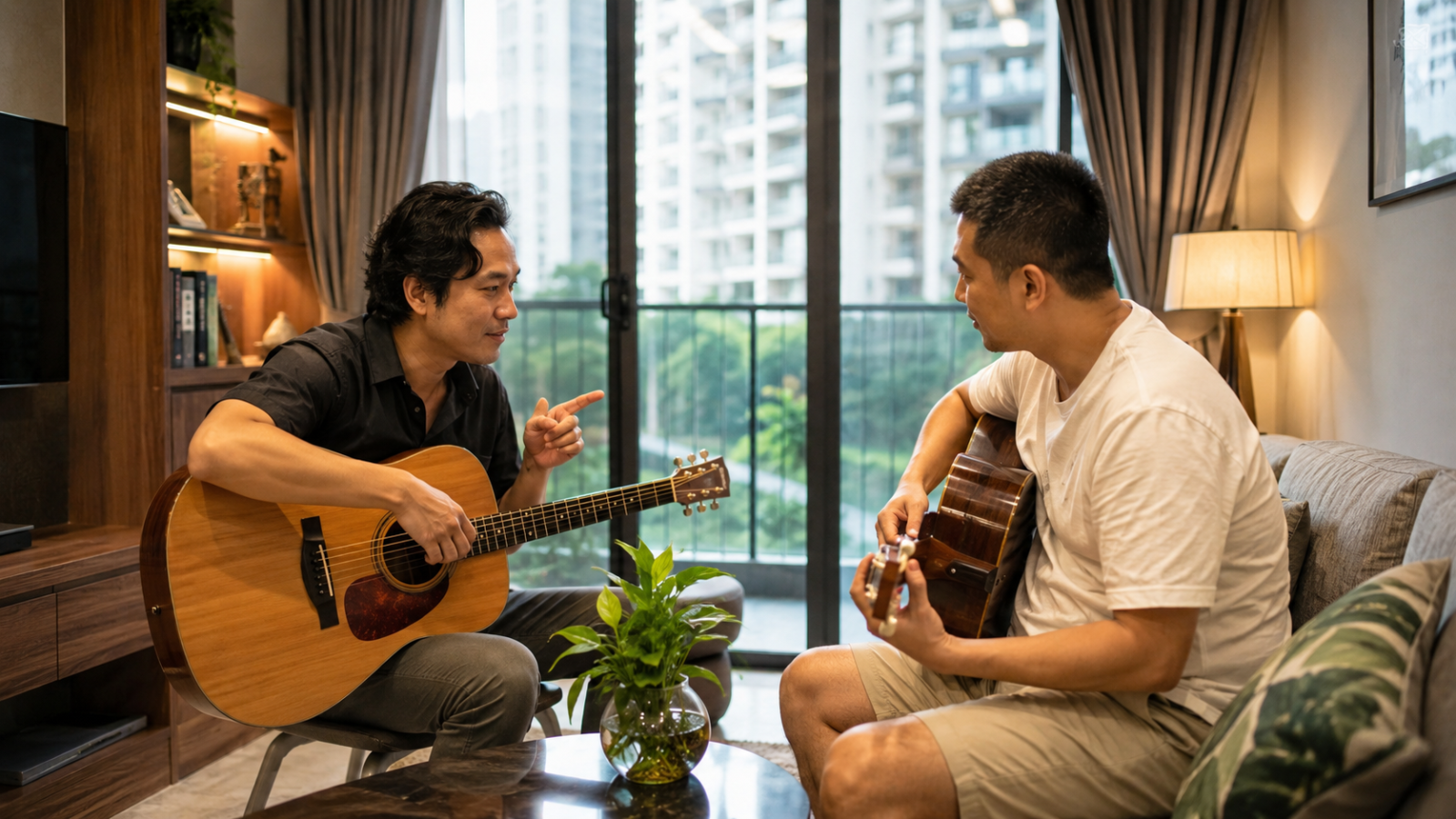 Học guitar tại nhà giúp học viên thoải mái và dễ duy trì lịch học hơn.