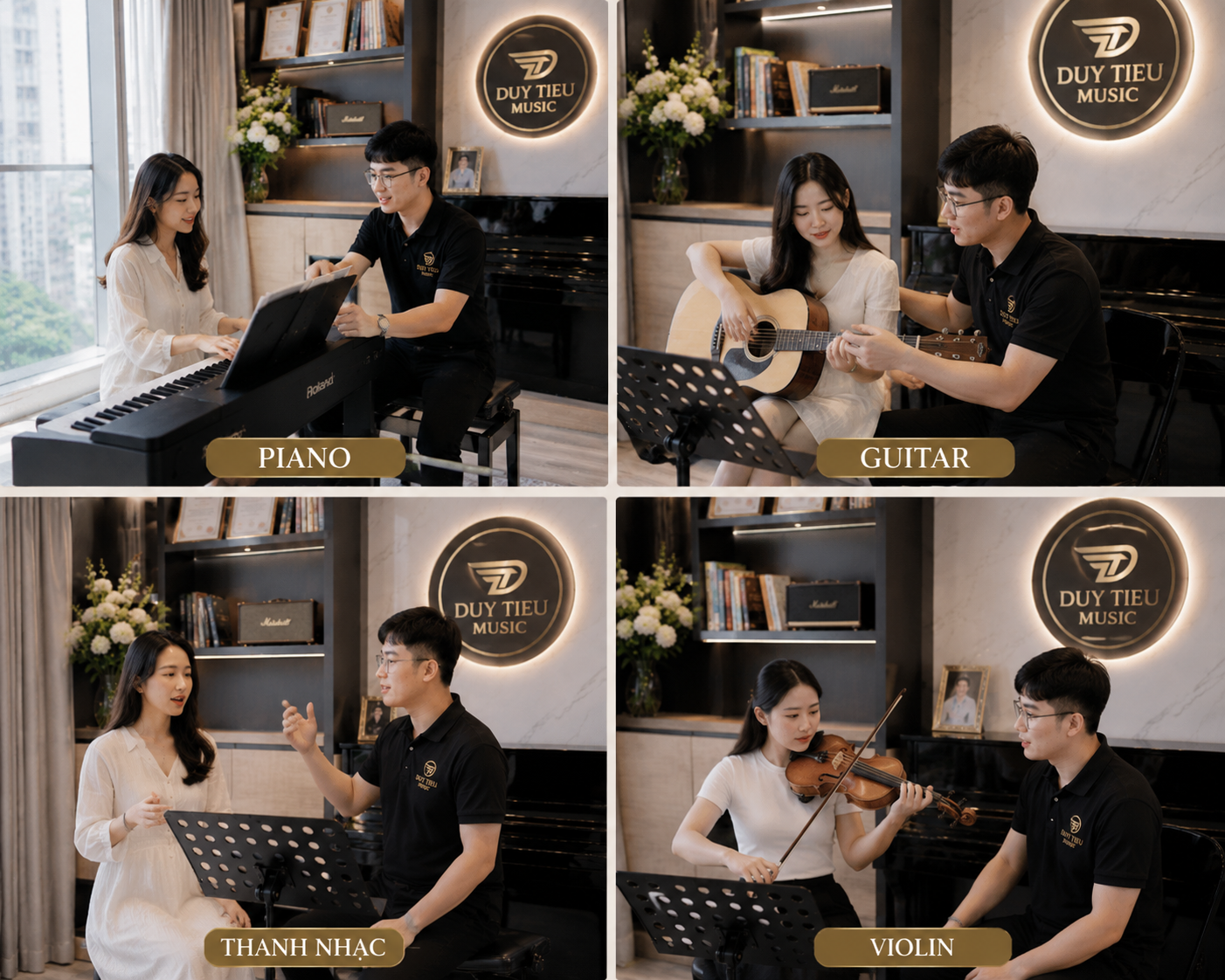 Các bộ môn âm nhạc được giảng dạy tại Phú Mỹ Hưng.