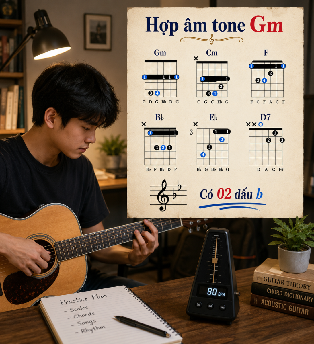 Luyện tập Tone Gm đúng phương pháp.