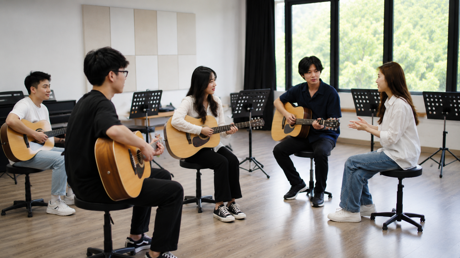 ớp học guitar theo nhóm tại Mizuki Park