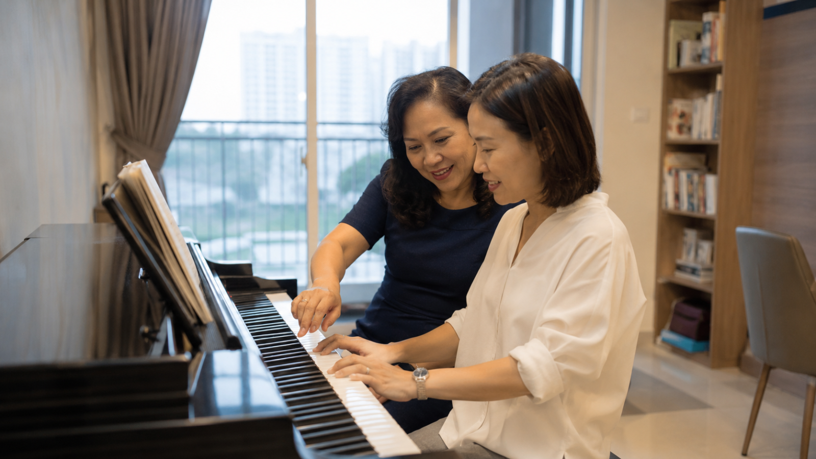 Gia sư piano phù hợp cho cả trẻ em và người lớn mới bắt đầu.